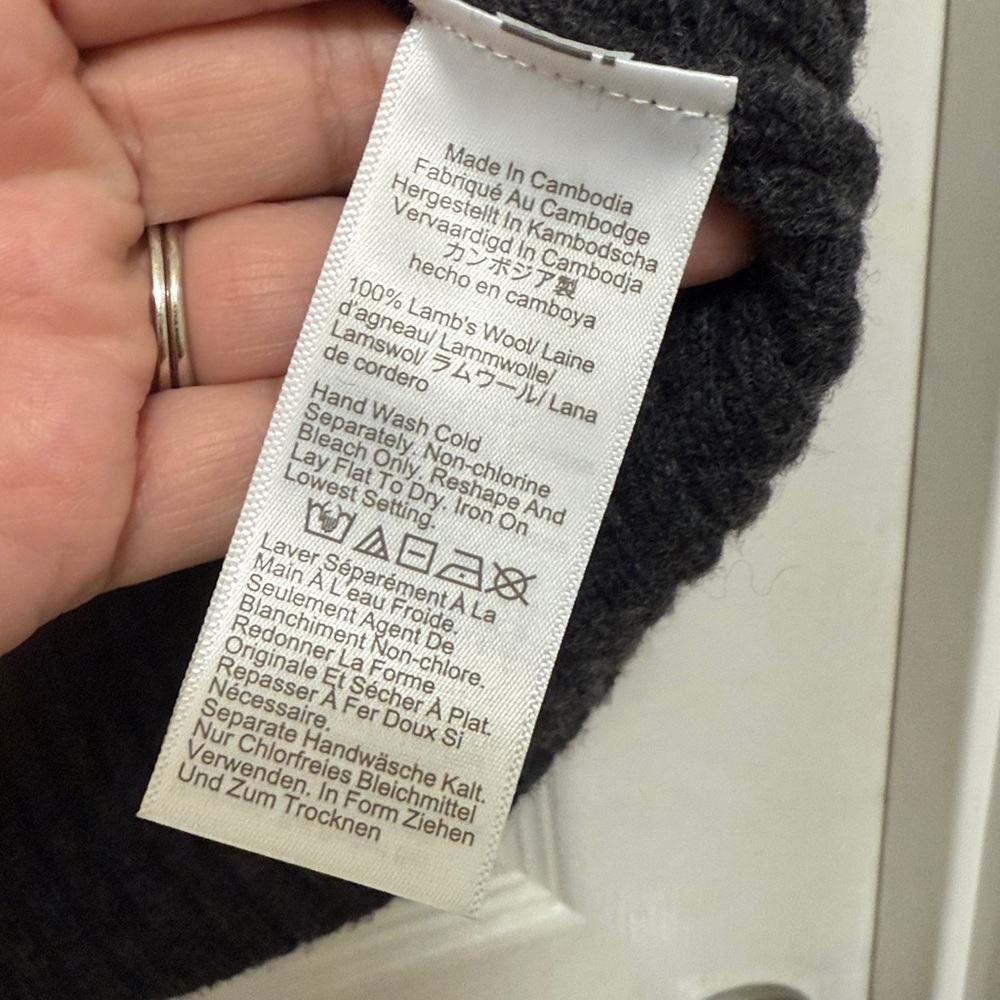 NWT J.Crew Oversized Sweater-Tee in Vintage Wool Heather Charcoal - Picture 8 of 8